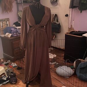 Windsor Chocolate Long Sleeve Dress